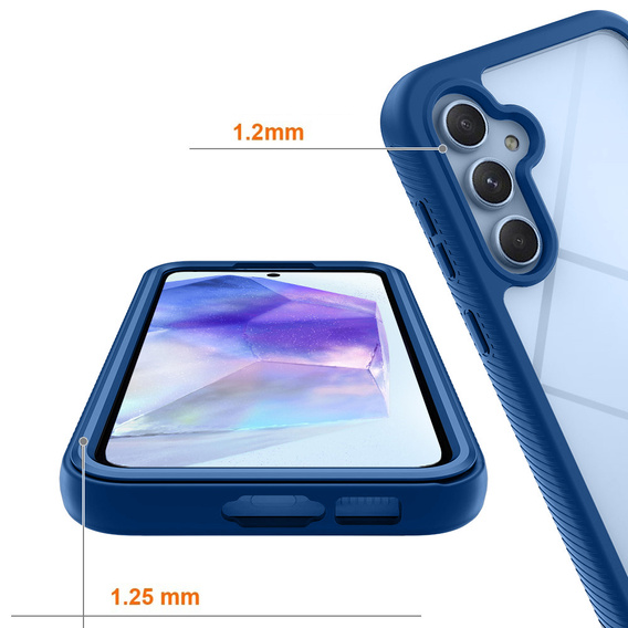 Pouzdro pro Samsung Galaxy A55 5G, Shockproof, s fólií, modré