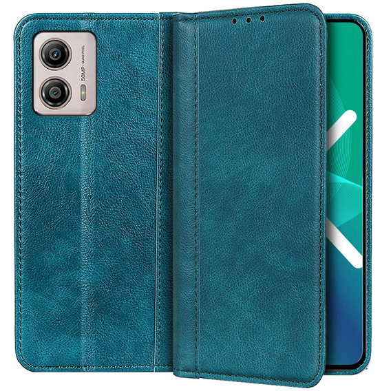 Flipové pouzdro pro Motorola Moto G53 / G23 / G13, Split Leather, zelené