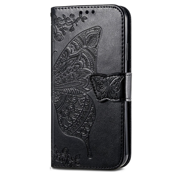 Klopové pouzdro pro Xiaomi Redmi A3, Butterfly, černé