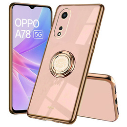 Pouzdro pro Oppo A78 5G, Electro Ring, růžové rose gold