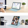 Pouzdro s klávesnicí pro iPad Pro 11" 2024 (5 gen.), Rotary 360° Leather, světle modré