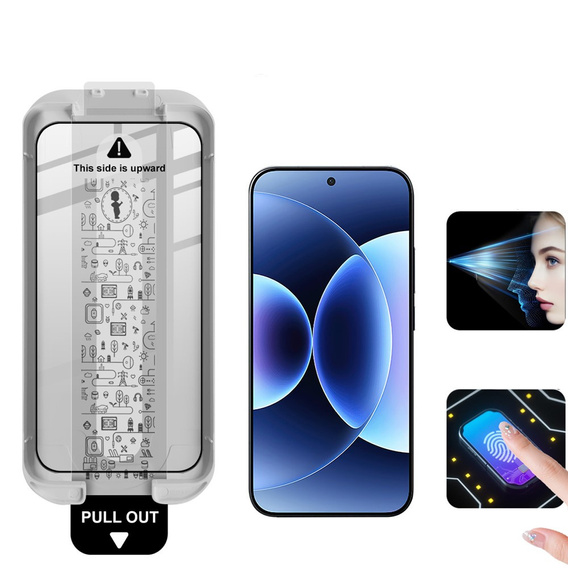 Tvrzené sklo IMAK s polohovacím rámečkem pro Xiaomi 17 Pro Max, černé