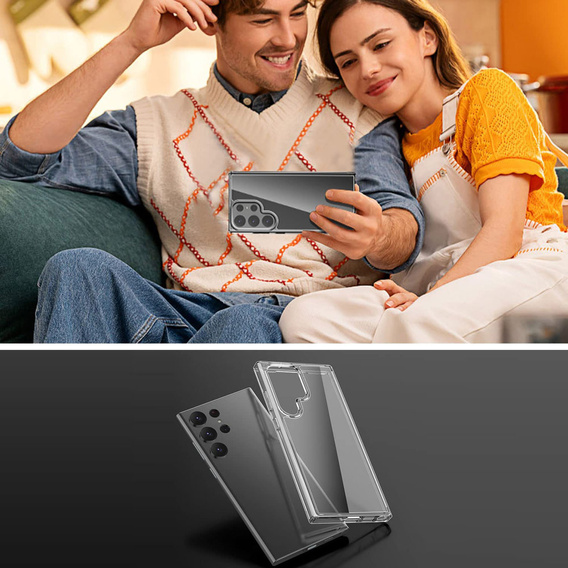 Pouzdro pro Samsung Galaxy S23 Ultra, Fusion Hybrid, průhledné