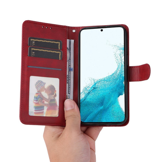 Klopové pouzdro pro Samsung Galaxy A34 5G, Leather Wallet, červené