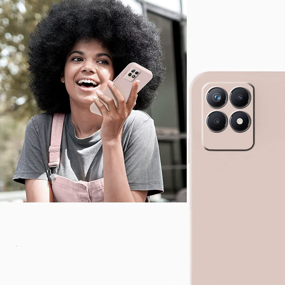Pouzdro pro Realme 8i, Silicone Lite, růžové