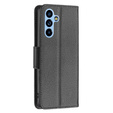 Klopové pouzdro pro Samsung Galaxy A54 5G, Wallet Litchi Magnet, černé