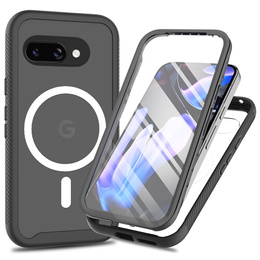 Pouzdro pro Google Pixel 9a, Shockproof, s fólií na displej, pro MagSafe, černé