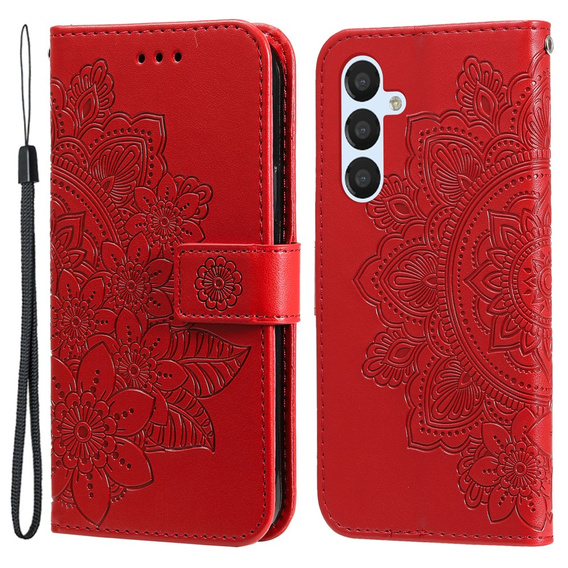 Klopové pouzdro pro Samsung Galaxy A54 5G, Mandala Flower, červené
