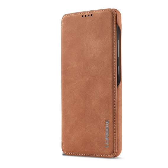 Klopové pouzdro pro Samsung Galaxy A52 5G / 4G, LC.IMEEKE, hnědé