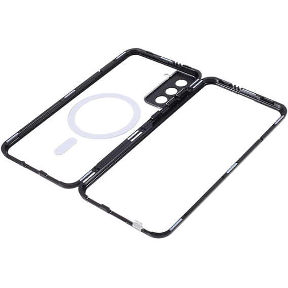 Magnetické pouzdro Dual Glass MagSafe pro Samsung Galaxy S22, černé