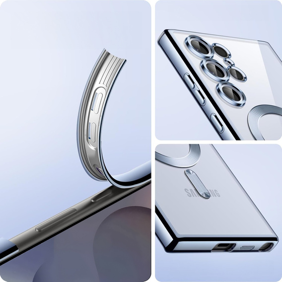 Pouzdro pro Samsung Galaxy S25 Ultra, Electro MagSafe, námořnicky modré + sklo na displej