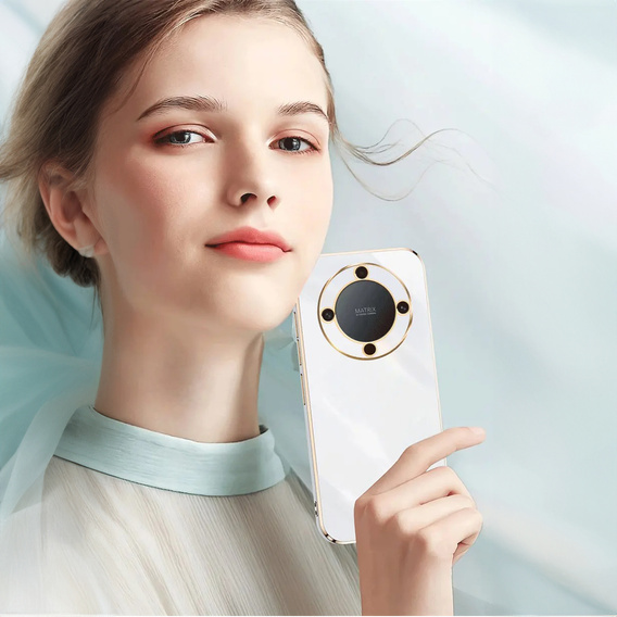 Pouzdro pro Honor Magic 6 Lite 5G, Glamour CamShield, bílé