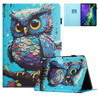 Pouzdro pro iPad 10.9" 2022 (10 gen.), s klopou, owl