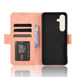 Klopové pouzdro pro Samsung Galaxy S25 FE, Card Slot, růžové