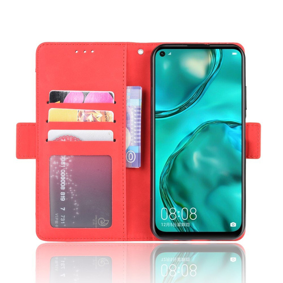 Klopové pouzdro pro Huawei P40 Lite, Card Slot, červené