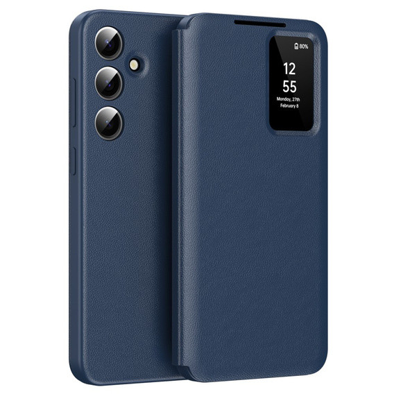 Flipové pouzdro pro Samsung Galaxy S25, Smart View Wallet, modré