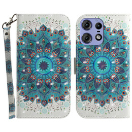 Klopové pouzdro pro Motorola Edge 50 Pro 5G, Wallet, Mandala Flower