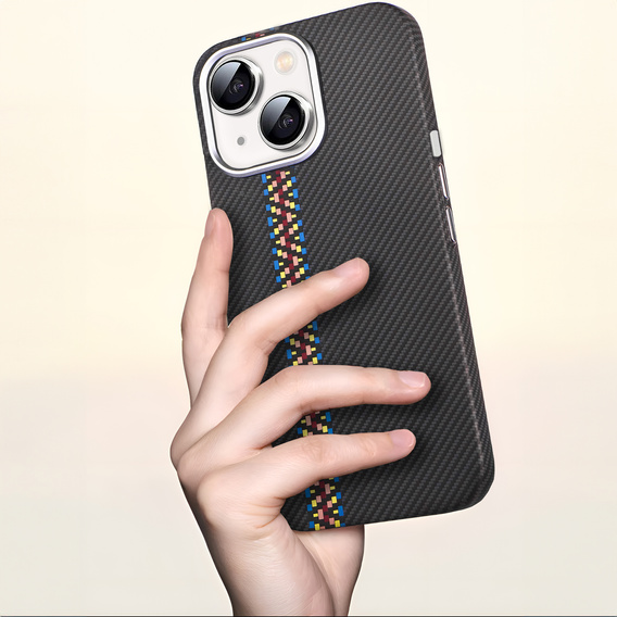 Pouzdro pro iPhone 15, Carbon Fiber MagSafe, černé