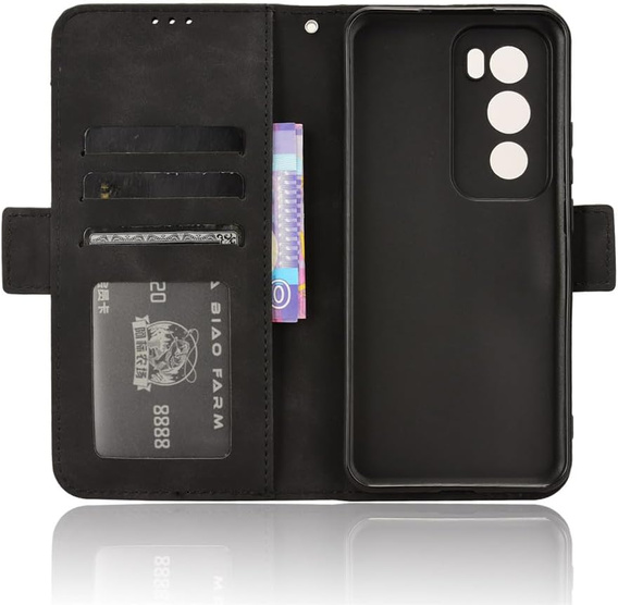 Klopové pouzdro pro Oppo Reno 12 Pro, Card Slot, černé