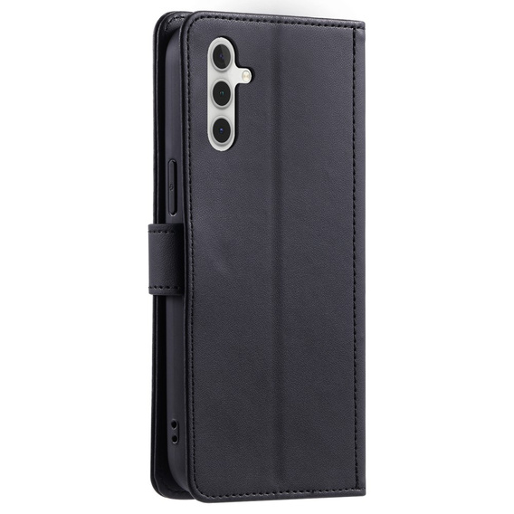 Pouzdro s klopou pro Samsung Galaxy S25, Rhombus Crossbody Leather, černé