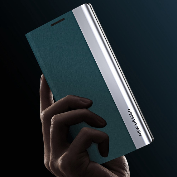 Klopové pouzdro pro Samsung Galaxy S23 Ultra, Side Magnetic, zelené