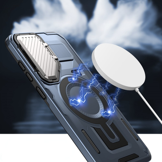 Pouzdro pro Samsung Galaxy S24 FE, Military MagSafe with camera protection, modré