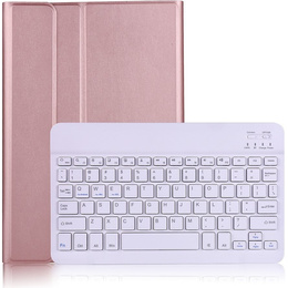 Pouzdro + klávesnice Samsung Galaxy Tab Tab S7/S8 T870 T875, růžové rose gold
