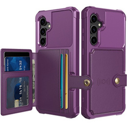 Pouzdro pro Samsung Galaxy S23 FE, Card Holder Kickstand, fialové