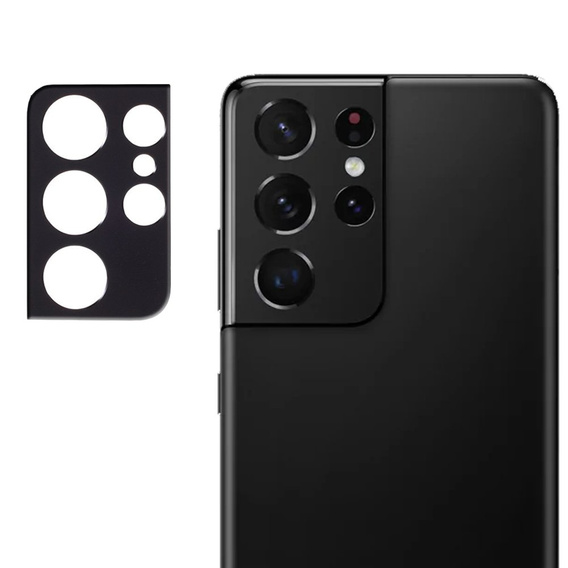 Kovový kryt fotoaparátu pro Samsung Galaxy S21 Ultra, modré