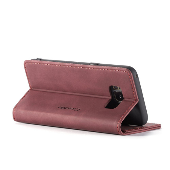 Pouzdro CASEME pro Samsung Galaxy S8, Leather Wallet Case, kaštanové