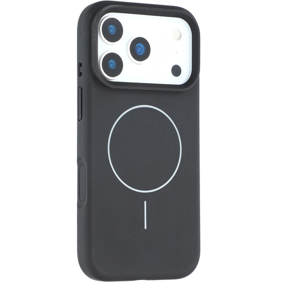Silikonové pouzdro pro iPhone 17 Pro Max, pro MagSafe, proti nárazu, černé
