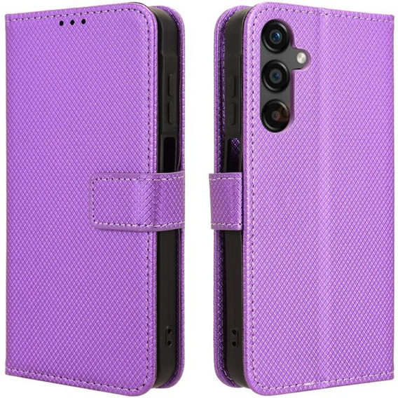 Klopové pouzdro pro Samsung Galaxy M55 5G, Wallet Smart Magnet, fialové