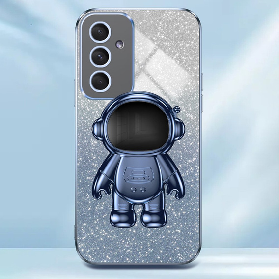Pouzdro pro Samsung Galaxy A55 5G, Glitter Astronaut, modré