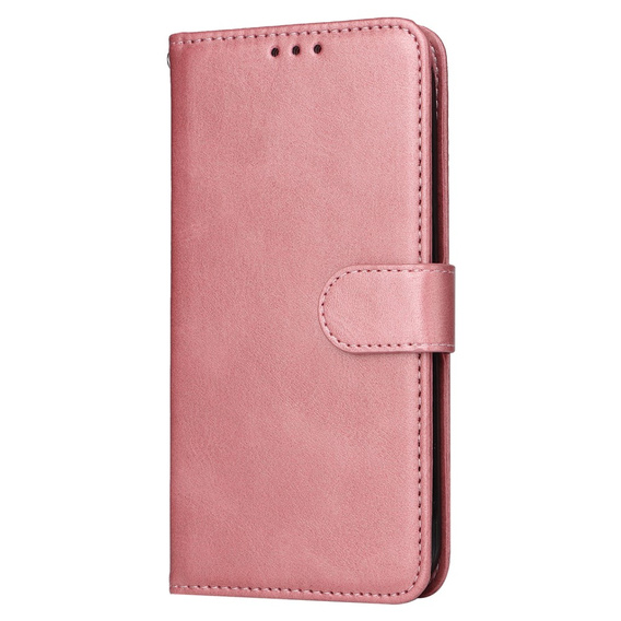 Klopové pouzdro pro Realme C67, Leather Wallet, růžové rose gold