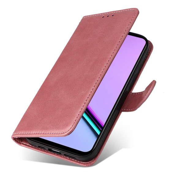 Klopové pouzdro pro Realme C67, Leather Wallet, růžové rose gold
