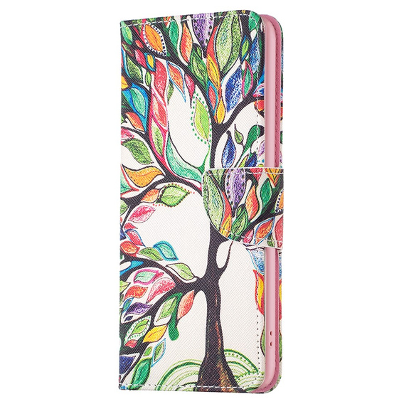 Klopové pouzdro pro Samsung Galaxy M34, Wallet, tree of life, bílé