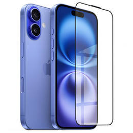 3D tvrzené sklo pro iPhone 16, černé