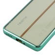 Pouzdro pro Realme 11 Pro 5G / Pro+ 5G, Electroplating Frame, transparentní / zelené