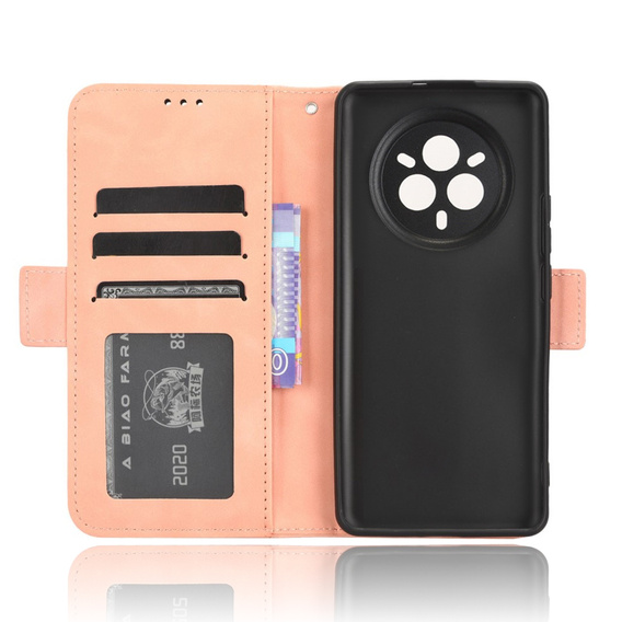 Klopové pouzdro pro Realme 14 Pro 5G, Card Slot, růžové