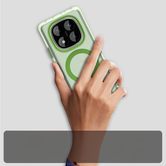 Pouzdro pro Xiaomi Redmi Note 14 Pro 5G / Poco X7 5G, Fusion Hybrid, pro MagSafe, zelené