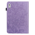 Pouzdro s klopou pro Lenovo Pad M9, flower, fialové
