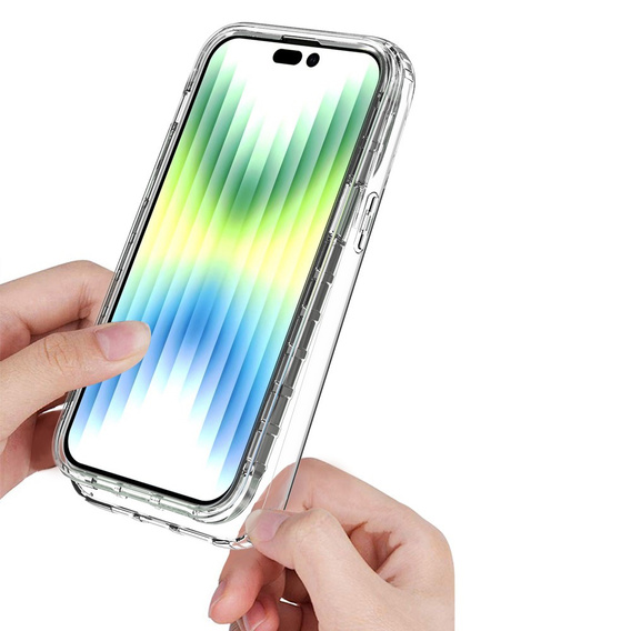 Pouzdro pro iPhone 14 Pro Max, Shockproof, s fólií, průhledné