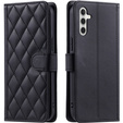 Pouzdro s klopou pro Samsung Galaxy A16, Rhombus Crossbody Leather, černé