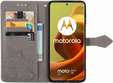 Klopové pouzdro pro Motorola Moto G85, Mandala, šedé