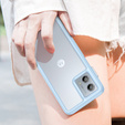 Pouzdro pro Motorola Moto G53 5G, Fusion Hybrid, transparentní / modré