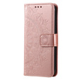 Klopové pouzdro pro Oppo A17, Mandala, růžové rose gold