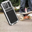 Pouzdro pro iPhone 15 Pro Max, R-JUST, pancéřované, stříbrné / černé