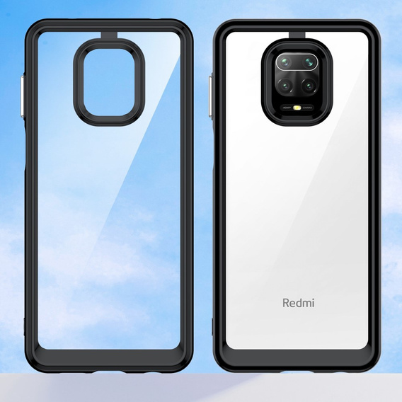 Pouzdro pro Xiaomi Redmi Note 9S / 9 Pro / 9 Pro Max, Fusion Hybrid, transparentní / černé