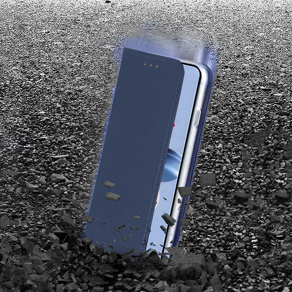 Klopové pouzdro pro Oppo Reno 11F 5G, Smart Magnetic, námořnicky modré + 9H sklo 