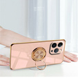 Pouzdro pro iPhone 14 Pro, Electro Ring, světle růžové